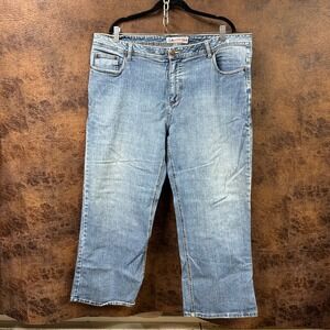 Faded Glory 22W Petite Stretch Bootcut Blue Denim Jeans Classic Western